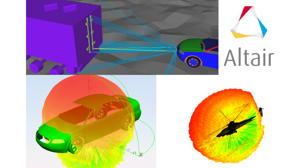 Altair newFASANT yüksek frekans elektromanyetik simülasyon örnekleri