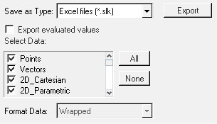 MotionSolve parametrelerini excel slk formatında export etme