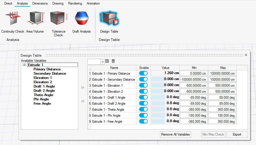 Tasarım tablosu (design table) - Altair Inspire Studio