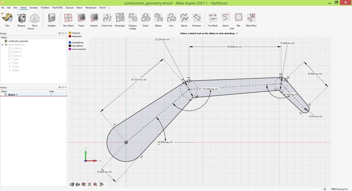 Altair Inspire 2021.1 parametrik modelleme özelliği