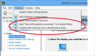 HyperWorks için Nvidia Desktop ayarları