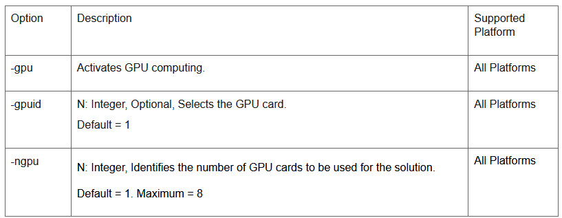 Altair OptiStruct GPU hesaplama seçenekleri